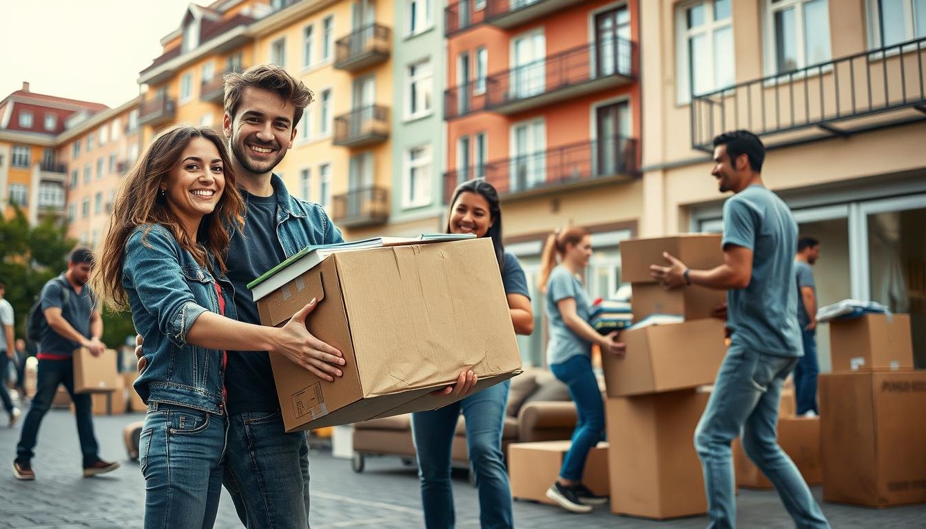 Studentische Umzugshelfer Berlin bei der Arbeit Studentische Umzugshelfer Berlin bei der Arbeit